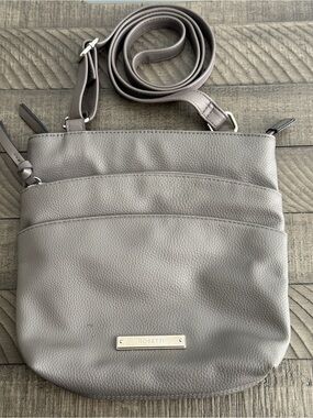 Rosetti Gray Pebbled Crossbody Shoulder Bag - Women’s Purse